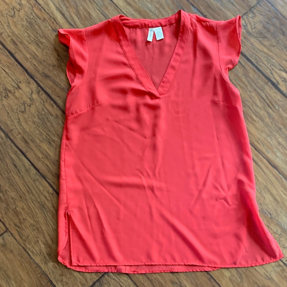Pink silky blouse